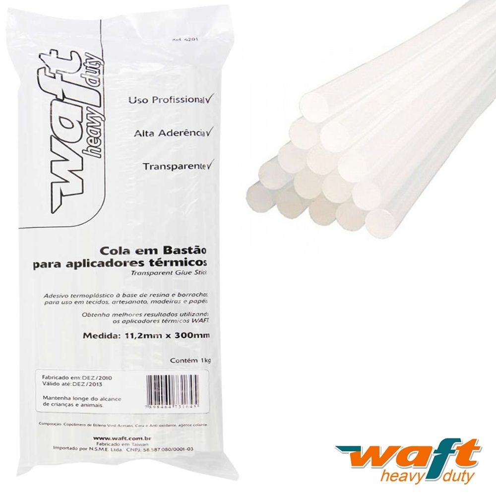 Basto De Cola Quente Grossa 11,2X300 mm 1Kg Waft