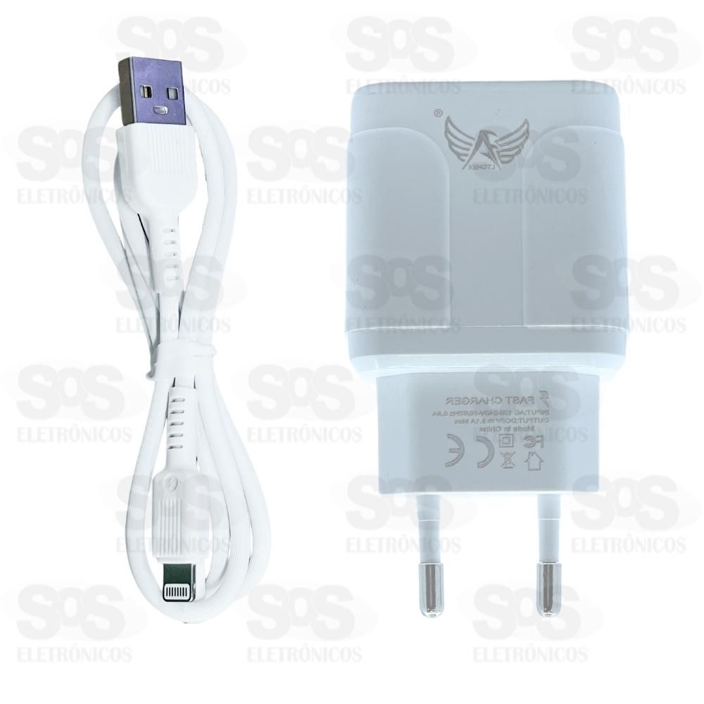 Carregador 2 USB 5.1A Com Cabo Iphone Altomex AL-5902-5G