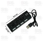 Hub USB 2.0 Com 4 Portas Com Interruptor HX7739