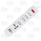 Extensão 4 Tomadas Com USB e Type C B-Max BM-8699A