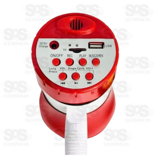 Megafone Recarregável 20W Tomate MLB-001