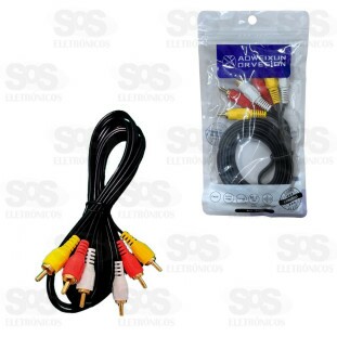 Cabo 3RCA+3RCA Ponta Dourada Aoweixun 00233