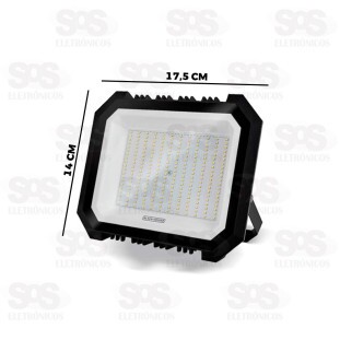 Refletor Pro Holofote LED Branco 100W IP65 BDR2-0100