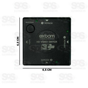 Switch HDMI 3 Entradas e 1 Saída Full HD Exbom 0610
