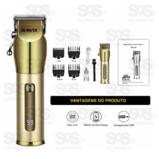 Máquina de Corte Recarregável com Visor Digital 3W - B-Max BM-C062 