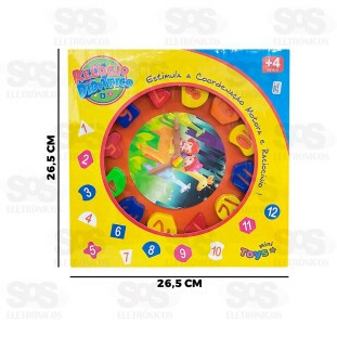 Relógio Didático Colorido Mini Toys 0944