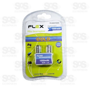 Pilha Recarregável AAA 1000 mAh Flex