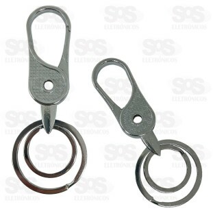 Chaveiro Metálico Com Argola Dupla 12 Unidades Caerus CRS-1061