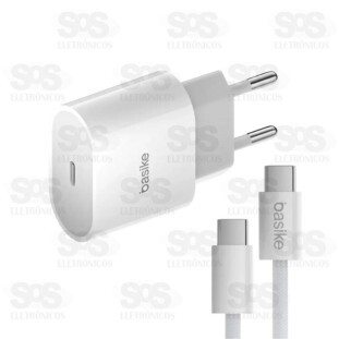 Carregador Com Cabo Type C 30W Basike BA-CAR112C