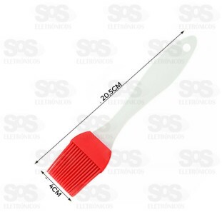 Pincel culinario de silicone colors cabo acrilico 20,5x4cm Top Útil TOP1241