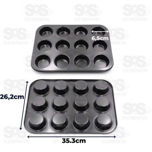 Forma Antiaderente Para 12 Cupcake B-Max BM-F1332