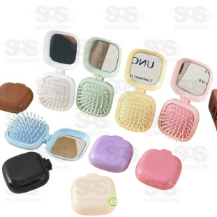 Escova Infantil de Bolso Com Espelho SZ13116