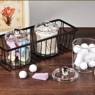 Porta Cotonete E Algodão De AcrílicoTop Útil 1339