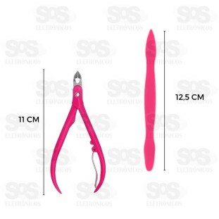 Kit Manicure Alicate e Espátula de Unha Caerus CRS-1383