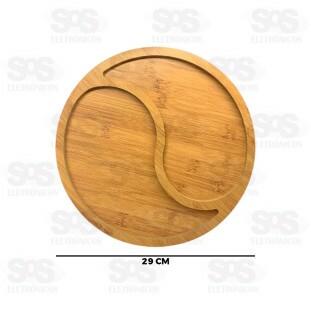 Tábua Para Petiscos 2 Divisórias MDF Top Útil TOP1431