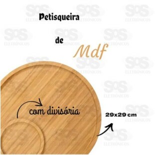 Tábua Para Petiscos 2 Divisórias MDF Top Útil TOP1434
