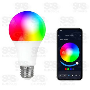 Lâmpada Inteligente E27 RGB 15W 127/220v LK-RGB-TX15W