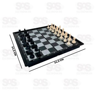 Jogo De Xadrez Magnético 24,5CM Hai Brasil AIH1600A