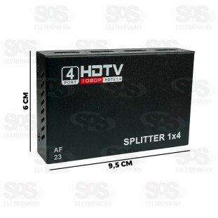 Splitter 1X4 HDMI 1 Entrada e 4 Saídas 1080P 3D HDTV