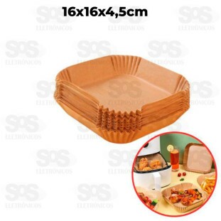 Kit Forma Descartável Para Air Fryer 50 Unidades 16x4,5CM TOP1945