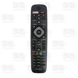 Controle Remoto Philips Netflix/Youtube Eletromex EL-7516