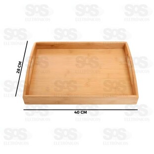 Bandeja Retangular Bambu 40x28CM TOP1427
