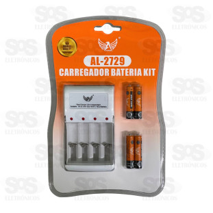 Carregador Com 4 Pilhas AAA Altomex AL-2729