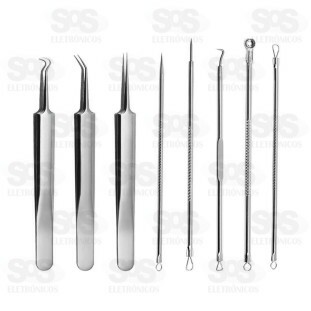 Kit Limpeza de Pele 8 Peças Inox TOP2277