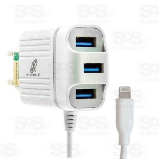 Carregador iPhone 4.1A Ultra Rápido X-CELL XC-IPH-UR24