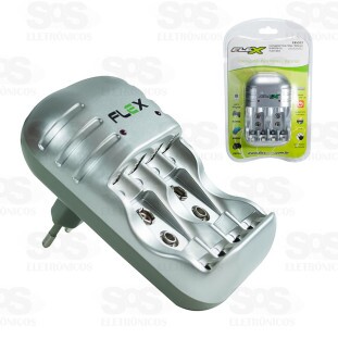 Carregador para Pilhas e Bateria Flex FX-C03