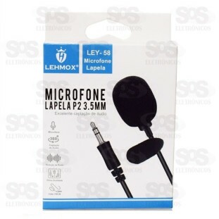 Microfone de Lapela Entrada P2 3.5mm Lehmox LEY-58
