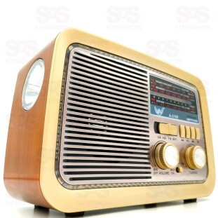 Rádio Retro 3 Bandas Com Lanterna Altomex A-3188