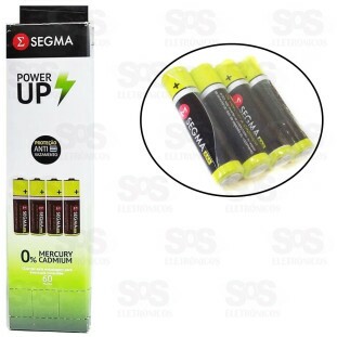 Pilha AAA Embalagem Com 60 Unidades Segma