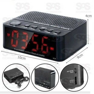 Rádio Relógio Bluetooth Despertador Alarme FM Digital LE-674