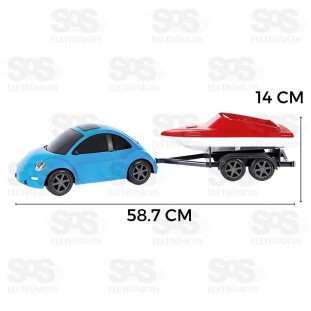 Carrinho Com Lancha Poliplac 98249