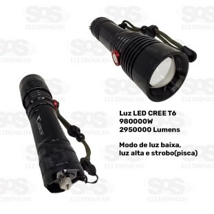 Lanterna Tática de Led Recarregável Sinalizador CRS-9886