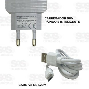 Carregador Rápido 18W Quickcharge 3.0 V8 Inova CAR-G9054S