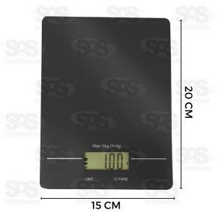 Balança Digital De Vidro Até 5Kg Colorida KE-S