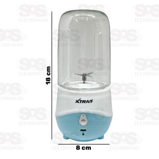 Mini Liquidificador e Mixer Recarregável 300ml Xtrad XT2211