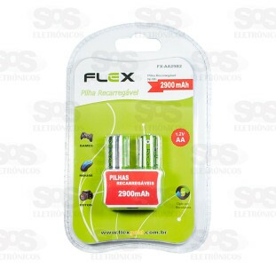 Pilha AA 1.2V Recarregável 2900 mAh 2 Unidades Flex 29B2
