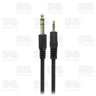 Cabo P10 x P2 1,5 Metros Stereo Maxmidia