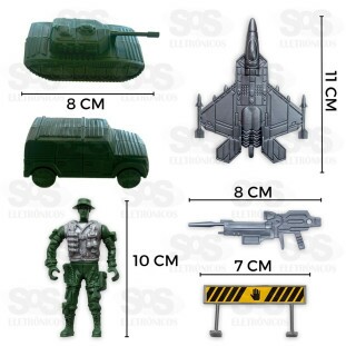 Kit Militar Poderoso 9 Peças Pica Pau 770