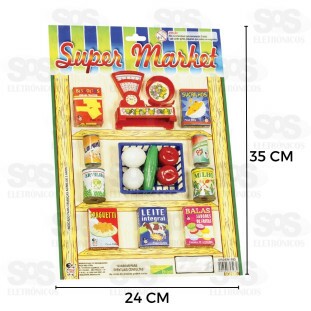 Kit Cesta Super Mercado 17 Peças Pica Pau 593