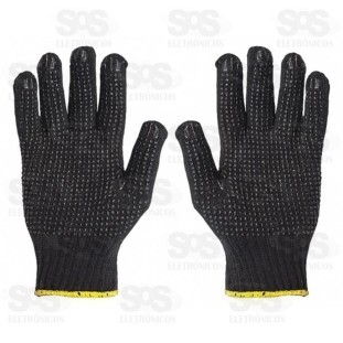 Par de Luva Algodão Preto Pigmentada TroyaTools TRY-9700