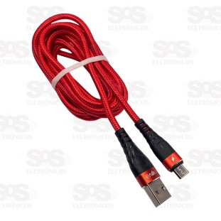 Cabo De Dados Rápido 3.4A Micro USB V8 2 Metros Inova CBO-6057
