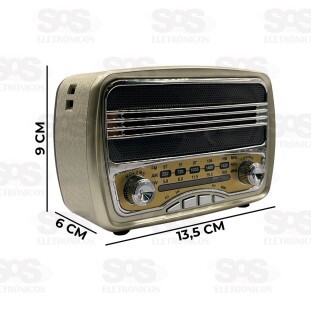 Rádio Retrô Receptor 3 Bandas Altomex AD-8952