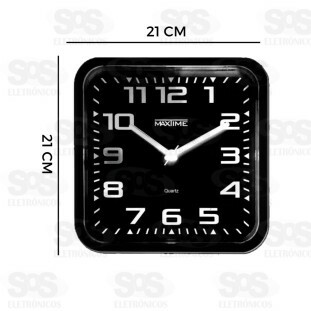 Relógio De Parede Arábico Quadrado Maxtime MX 40016-4