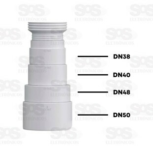 Sifão Sanfonado Universal PVC Extensível 57 - 73CM