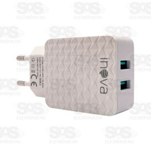 Carregador 2 USB 3.1A Com Cabo Iphone Inova CAR-5256A