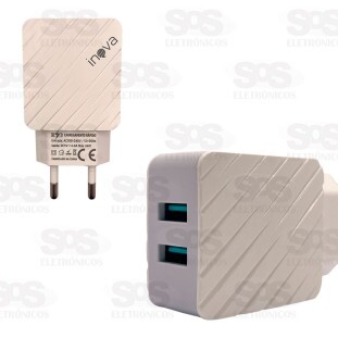 Carregador Rápido 4.8A Com 2 USB Inova CAR-5254